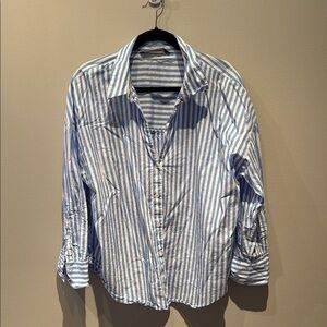 Blue and White Striped Shirt